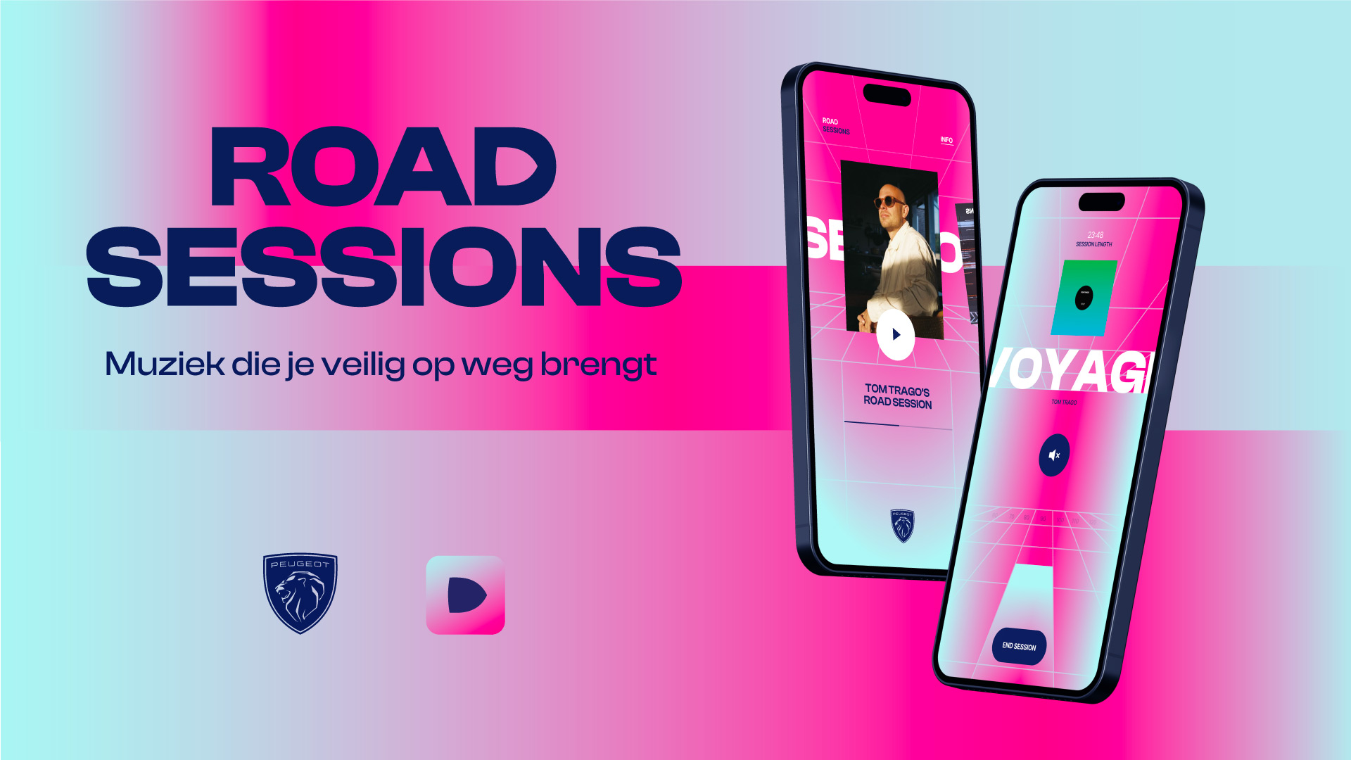 01 Road Sessions PEUGEOT app gebruikt muziek om jonge bestuurder rustiger te laten rijden