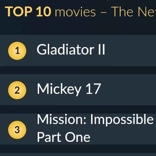 Top 10 streaming films and series 19 to 25 May 2025 Top 10 streaming films and series 19 to 25 May 2025