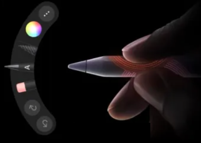 Apple Pencil Pro knijpbeweging