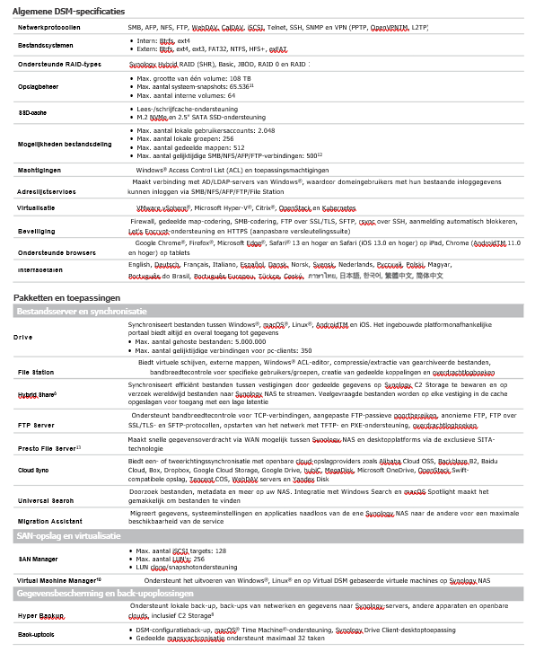 DS723 specificaties