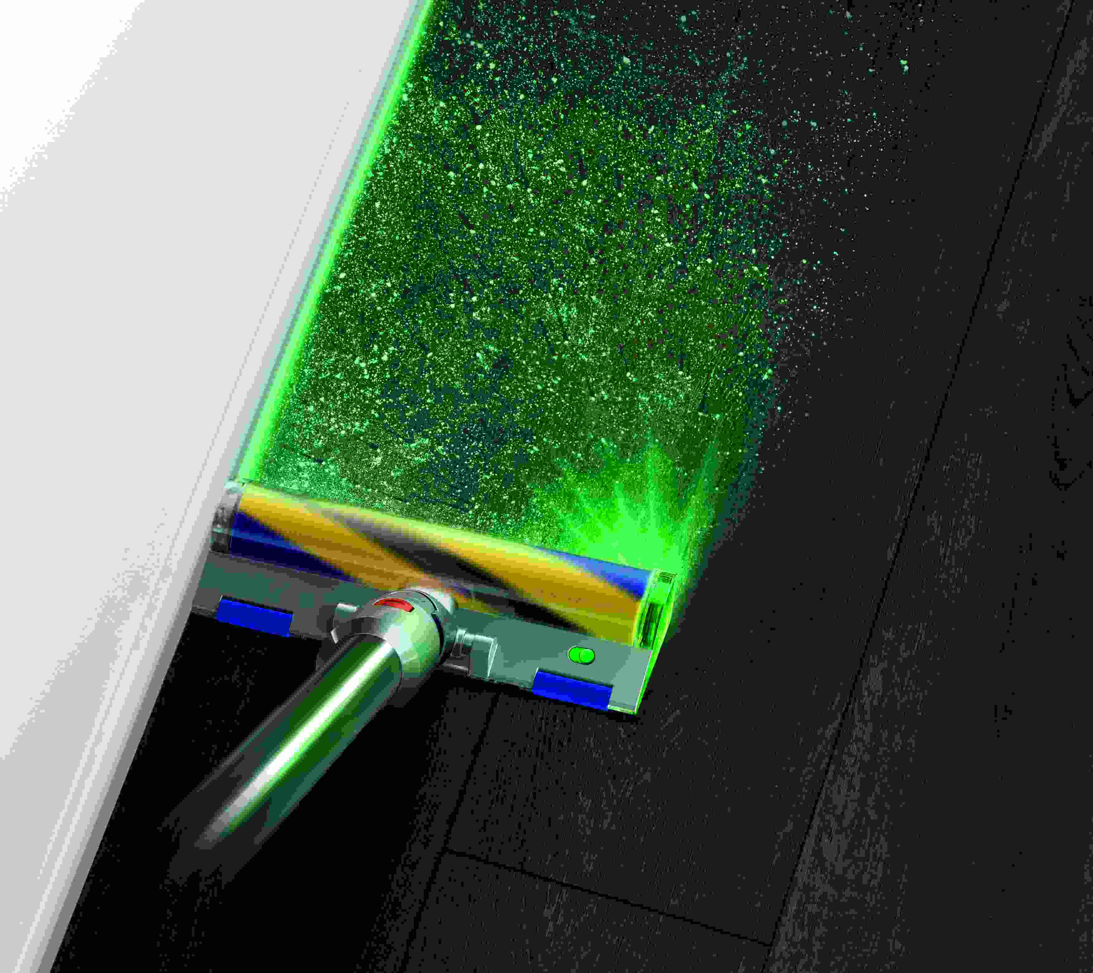 DysonV15Detect groen laser met sof