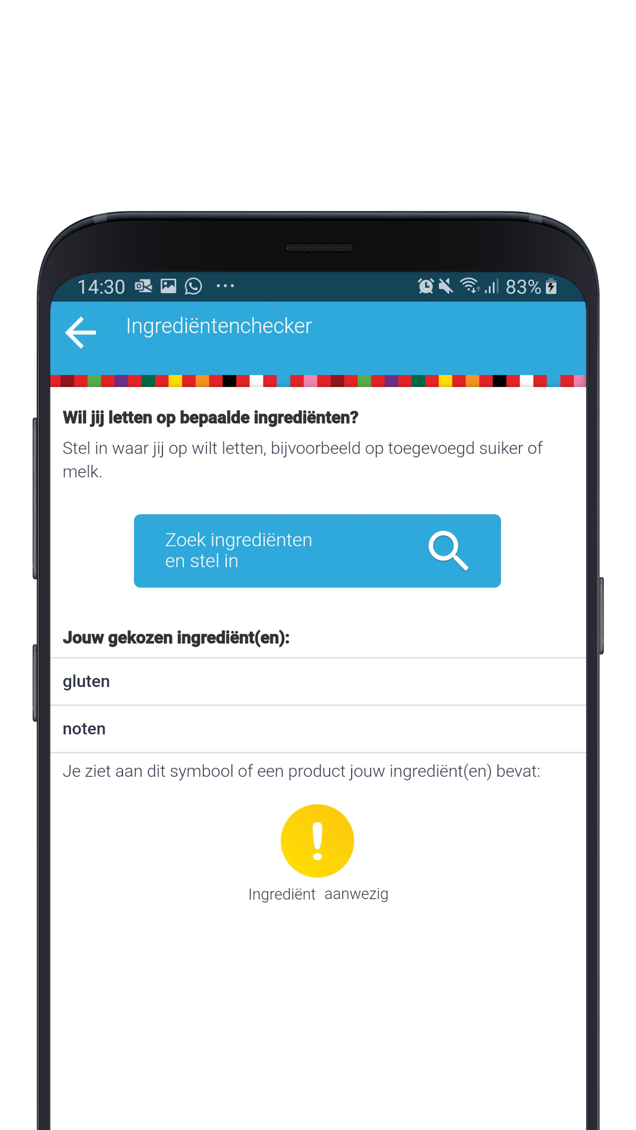 Gluten in app