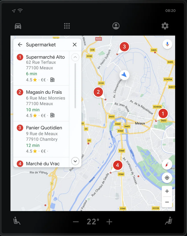 Google Maps EV oplaadstations op plaatsen