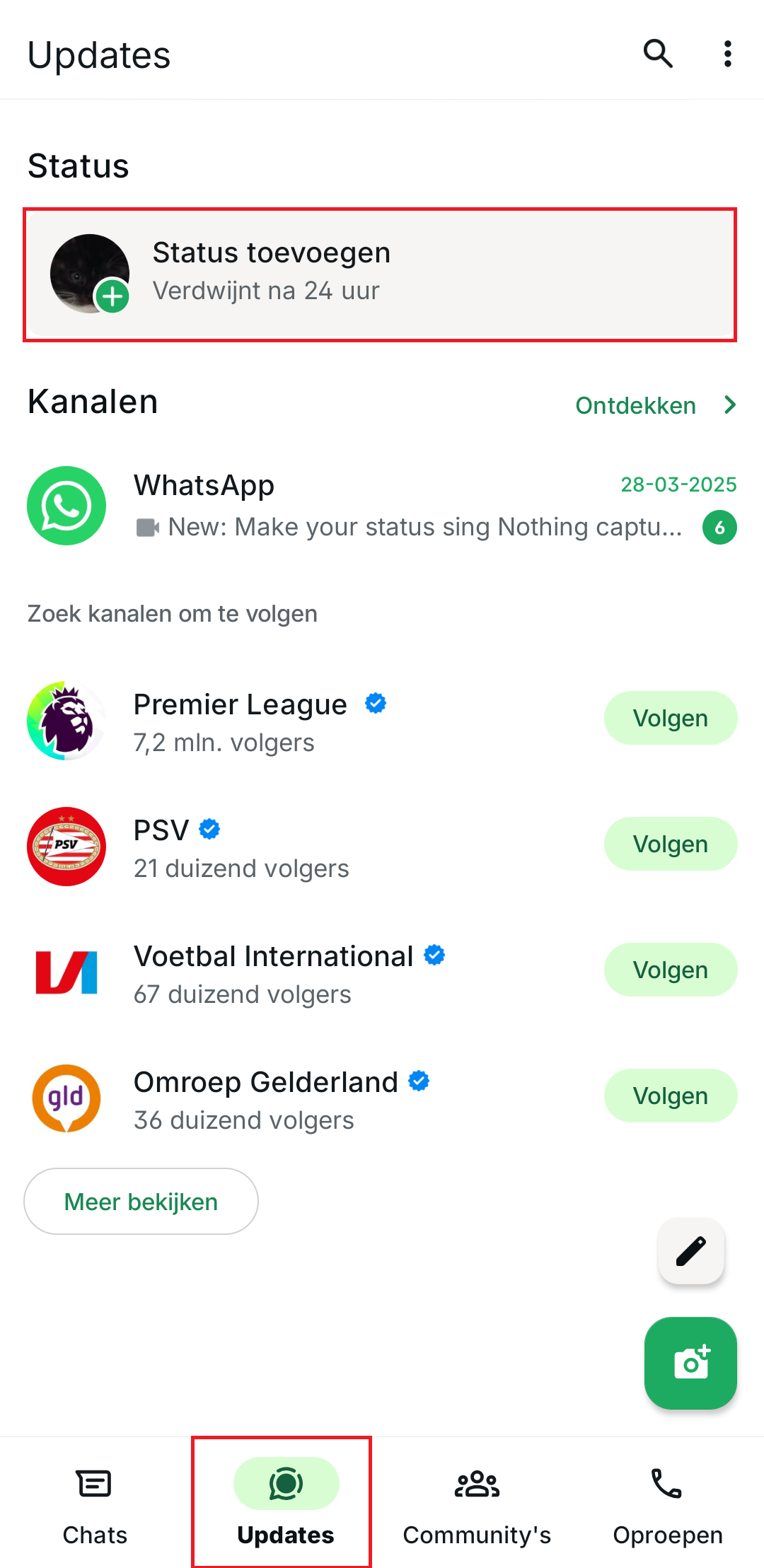 Maak een status pcactive.nl