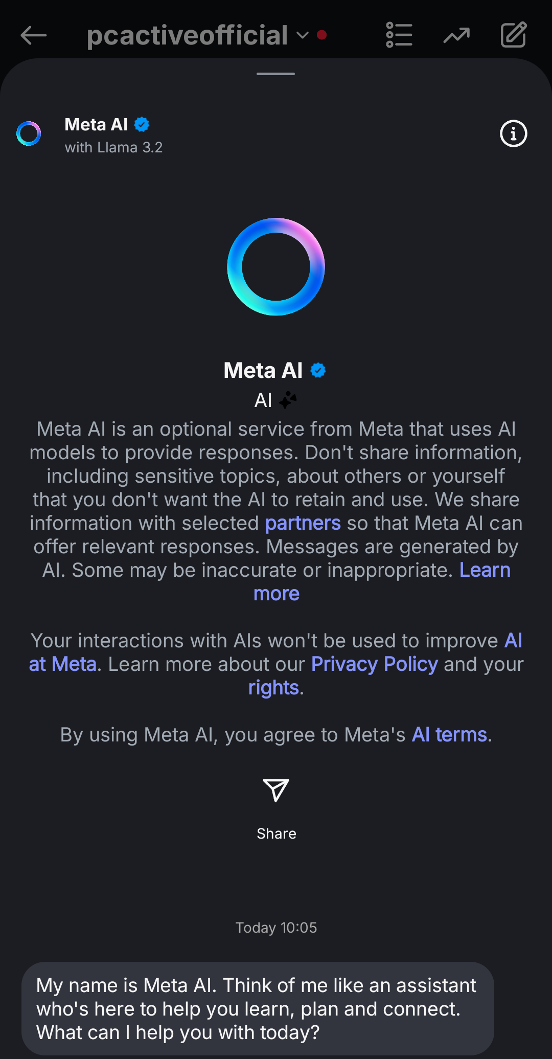 Meta AI algemene voorwaarden pcactive.nl