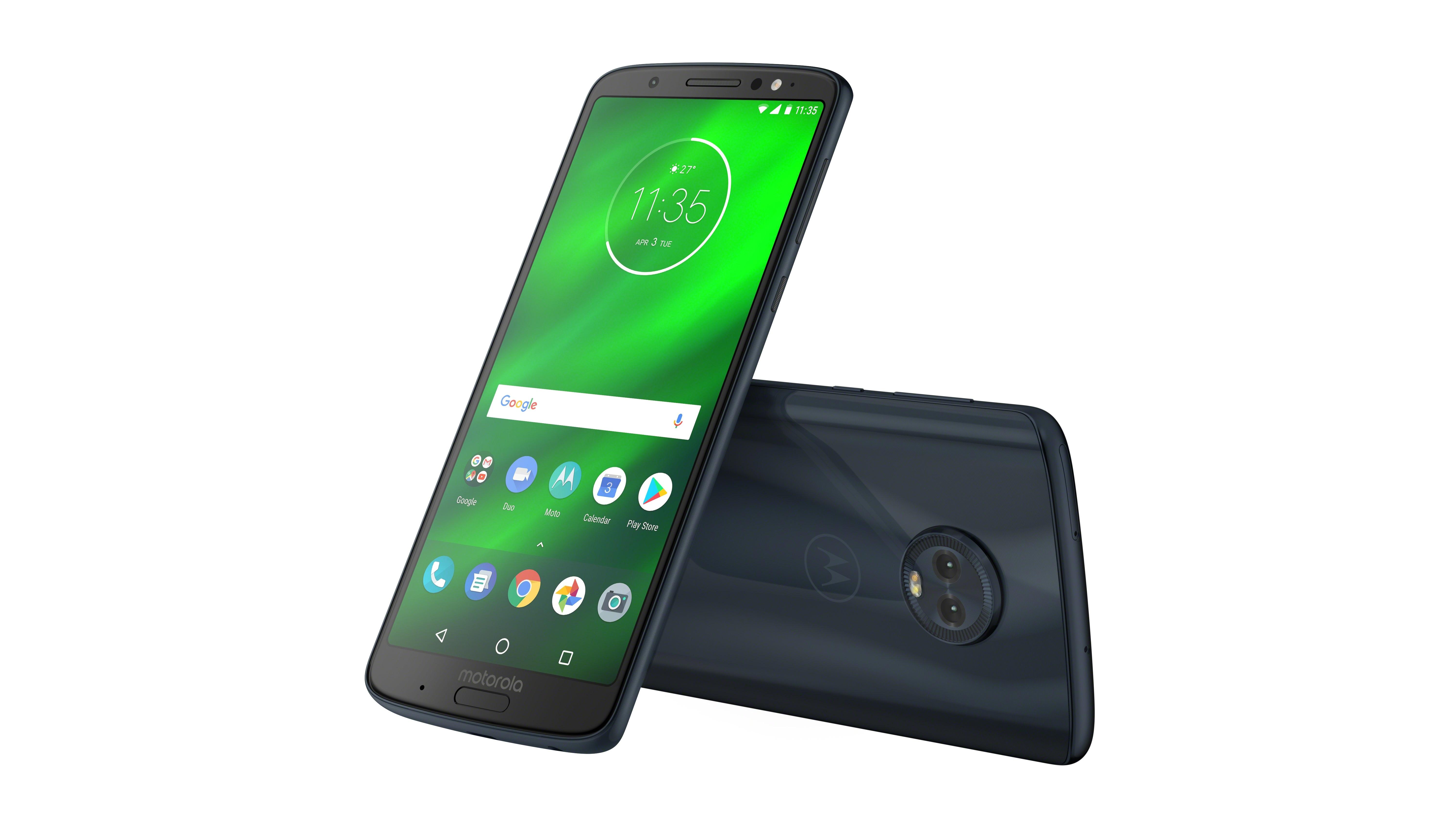 MotoG6Plus ROW DeepIndigo LaydownCombo