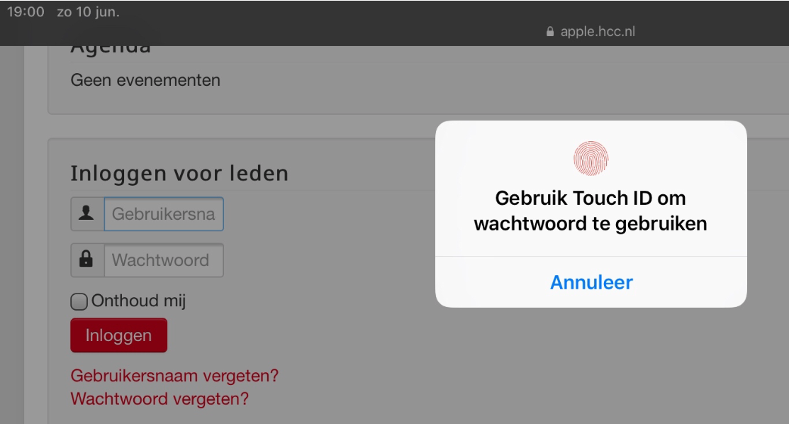 8 ios 12 wachtwoord inloggen via touch ID