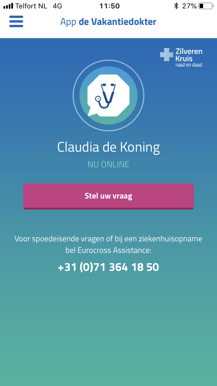 App de Vakantiedokter staand