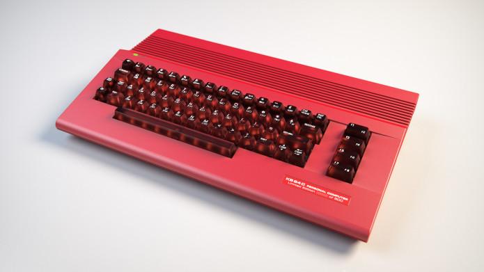 c64 c red case and keys