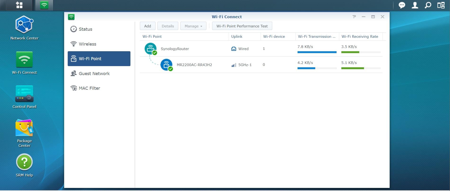 Screenshot Synology SRM