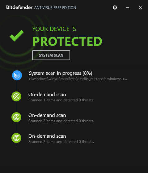 3 Bitdefender Antivirus Free Edition