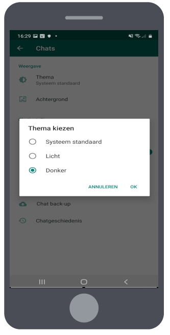 Donkere modus Whatsapp 2
