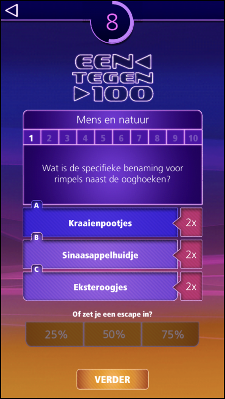 Een tegen 100 2