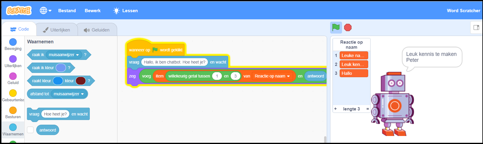 Scratch Chatbot afbeelding 6a