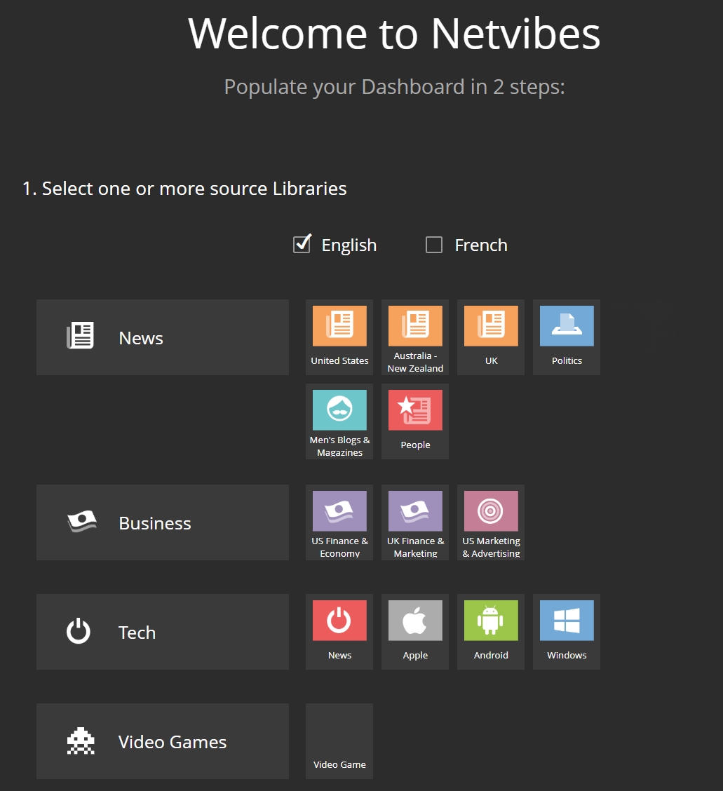 netvibes start