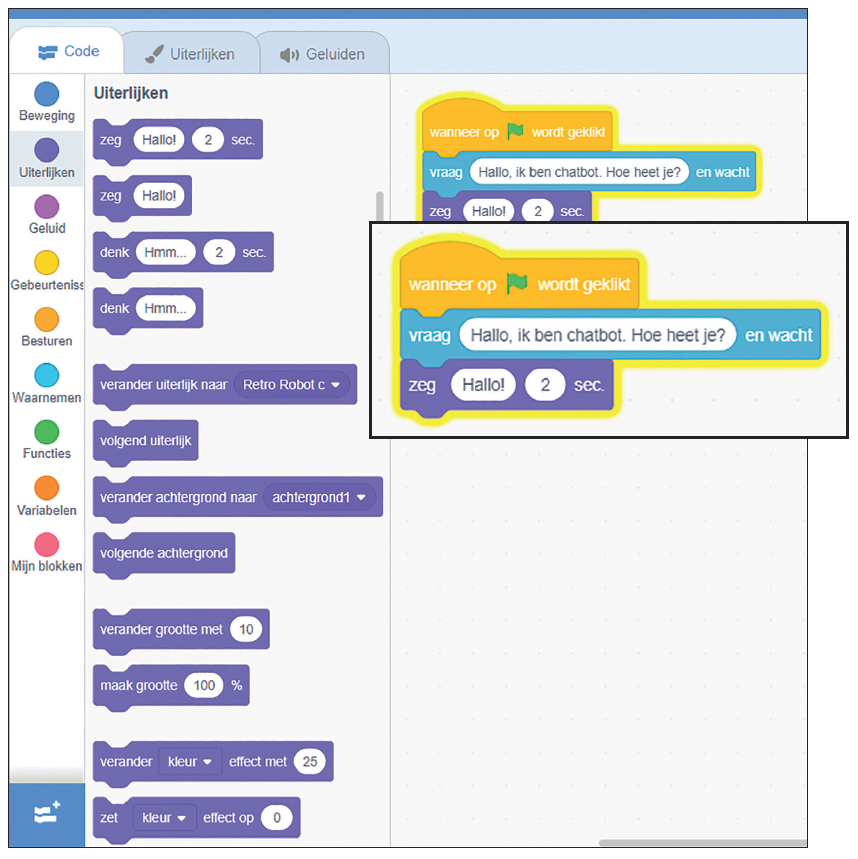 Scratch Chatbot afbeelding 2