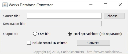 Works Database Convertor