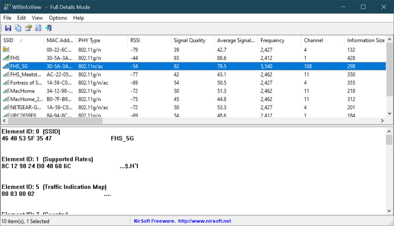 wifiinfoview