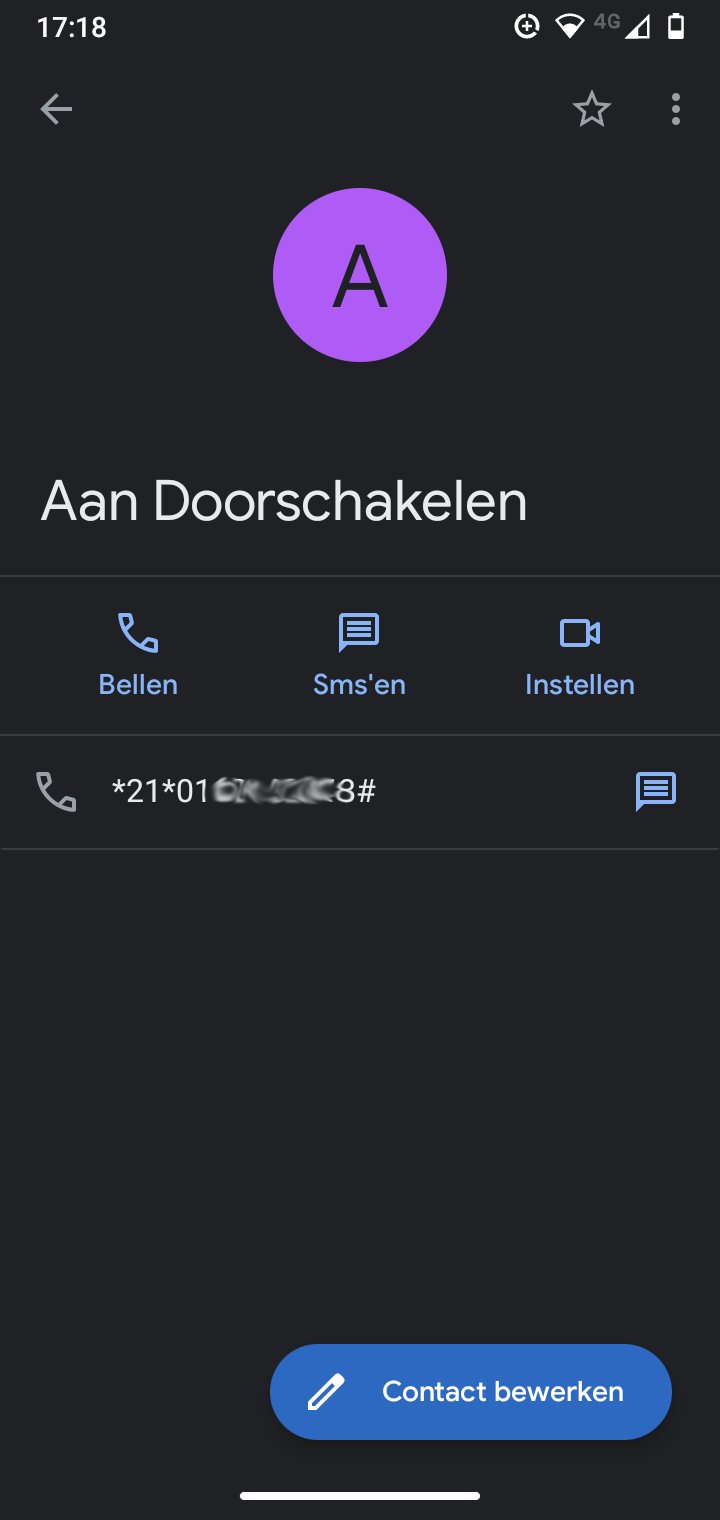 doorschakelen aan