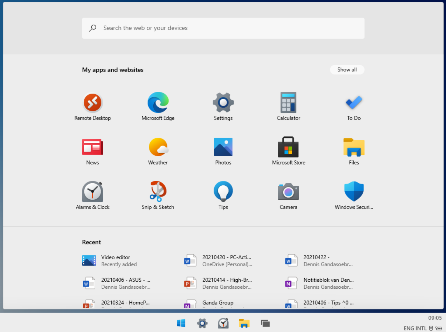 windows10x startmenu