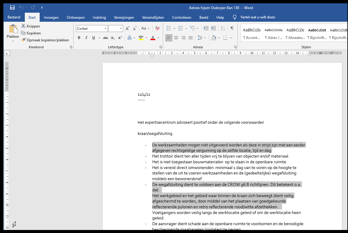 Selecteren in Word 2