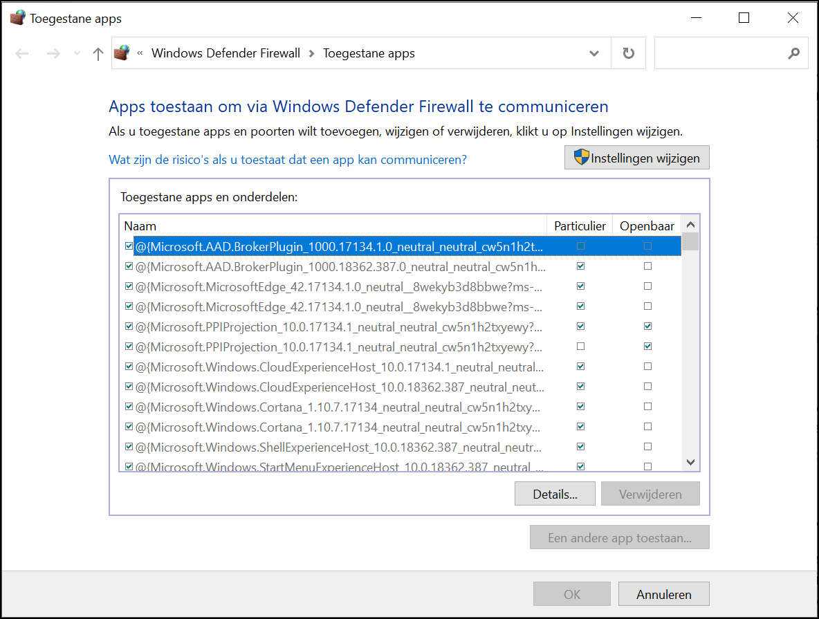 11 App toestaan door Firewall 2