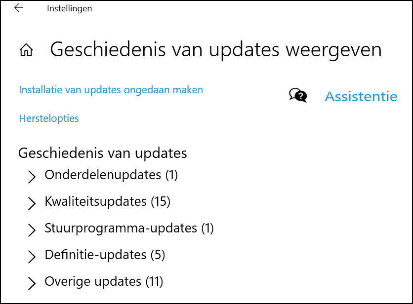 2 Geschiedenis van updates 2