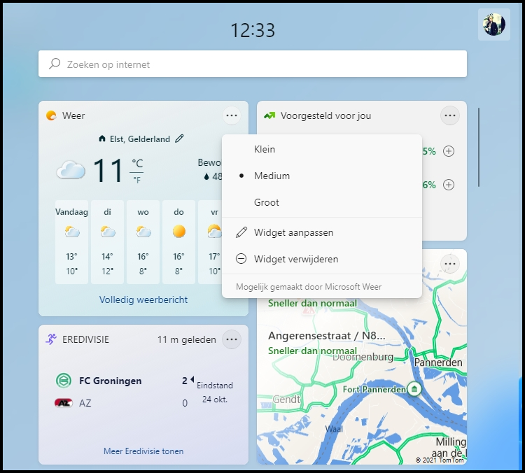 Widgets aanpassen 2