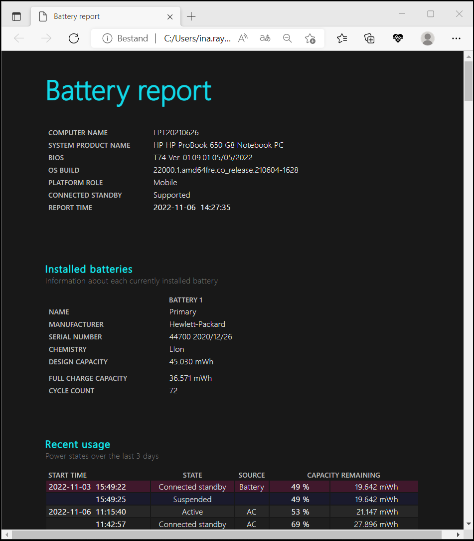 k1 batterijrapport 2