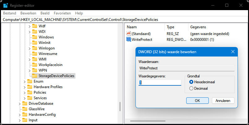 04 schrijfbeveiligingregedit 2