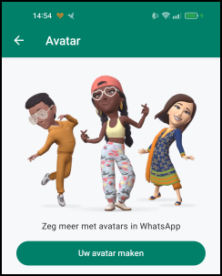 Avatar in Whatsapp Instellingen 2