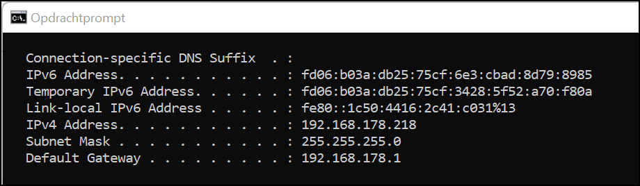 Vraag 30197 afbeelding 1 Default Gateway 2