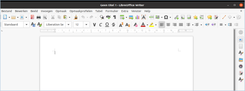 LibreOffice Writer normale werkbalk 2