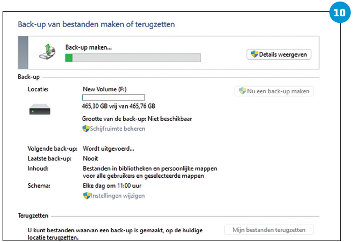 Afb. 10 Back up maken 10 2
