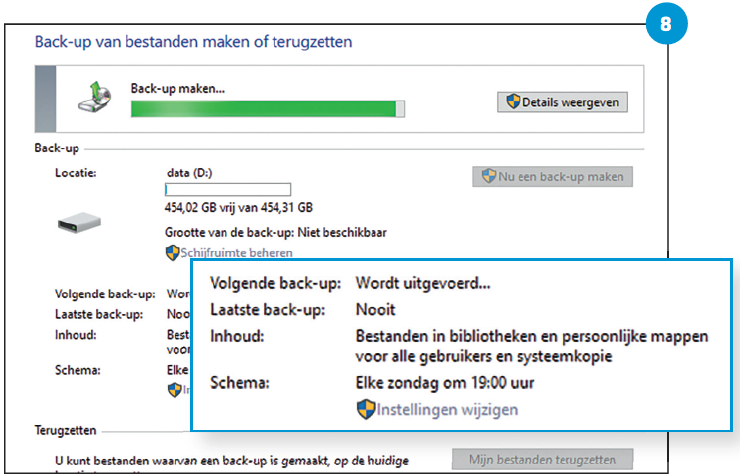 Afb. 8 Back up maken 8 2