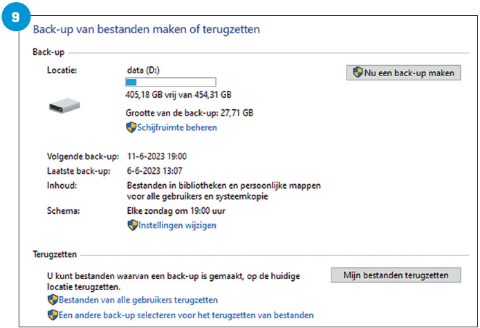 Afb. 9 Back up maken 9 2