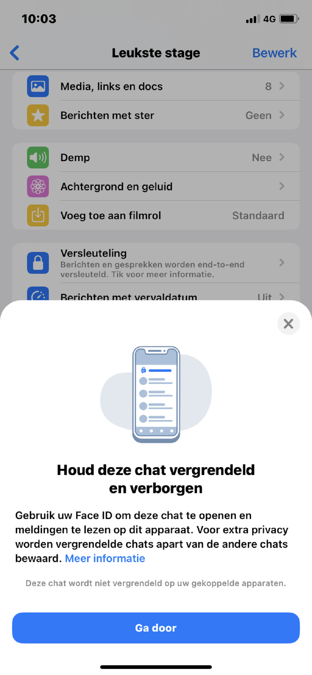 WhatsApp chat lock