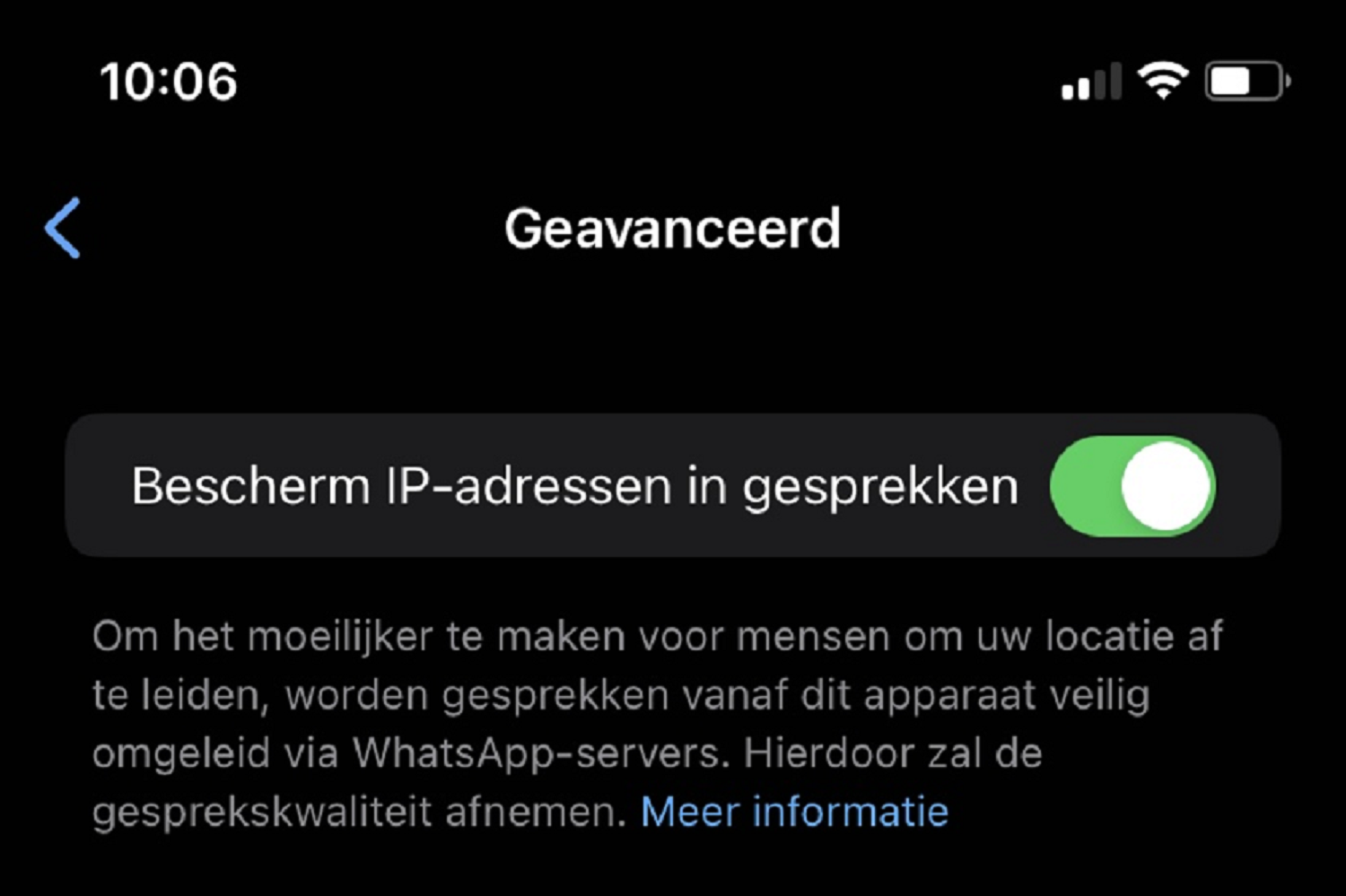 Whatsapp IP bescherming 3 2