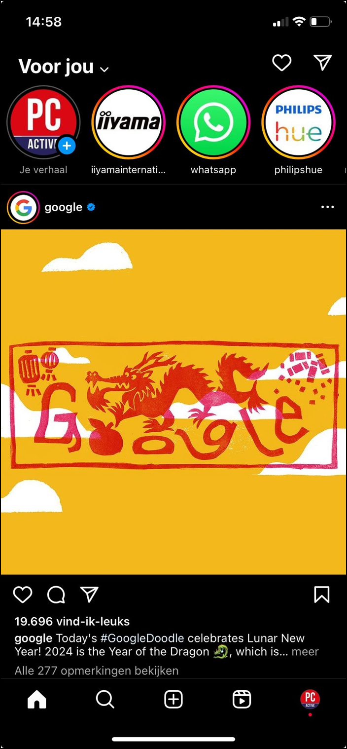 Foto startpagina instagram 2
