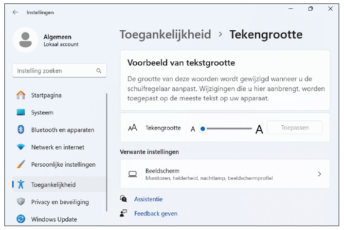 Stap 4 Tekstgrootte 2
