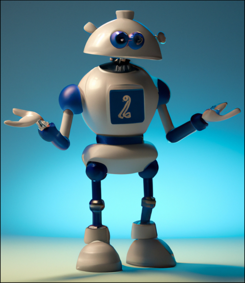 DALLE 2024 01 18 14.58.11 A robot that doesnt know the answers on a question. high res 8K award winning cinematic lighting digital art 2
