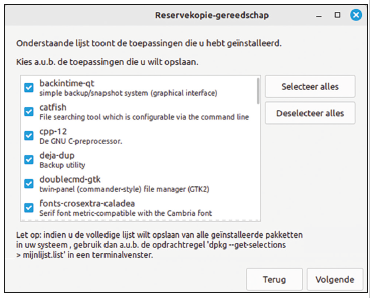 02 Programmalijst backup maken 2