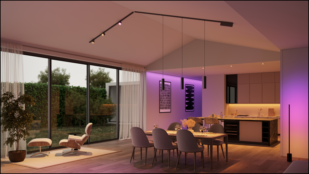 Philips Hue Perifo track lighting flexible connector lifestyle 2