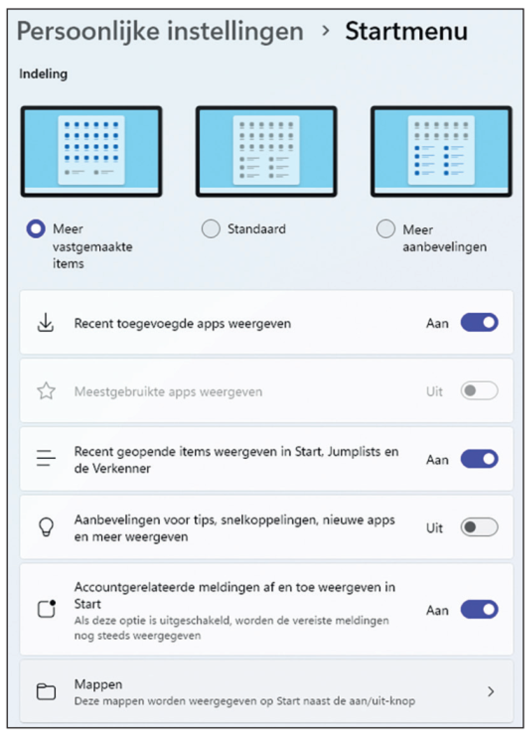 Startmenu