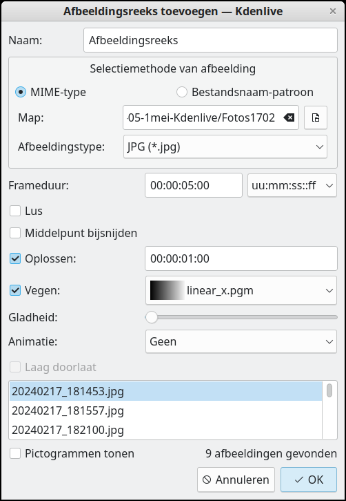 Afb. 23 Afbeeldingsreeks in aparte directory 2