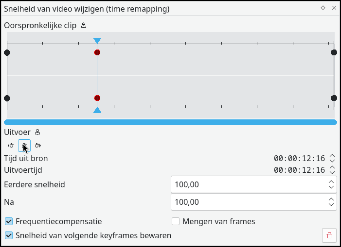 Afb. 26 Eerste keyframe gezet 2