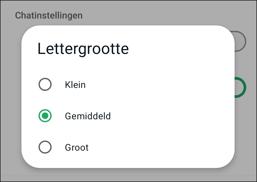 Lettergrootte uitkiezen 2