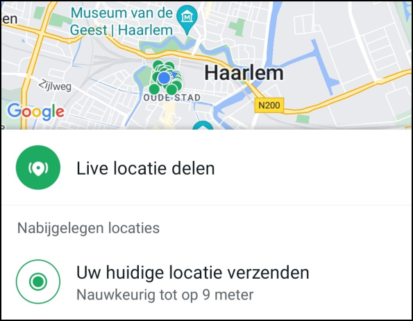 Live locatie delen 2