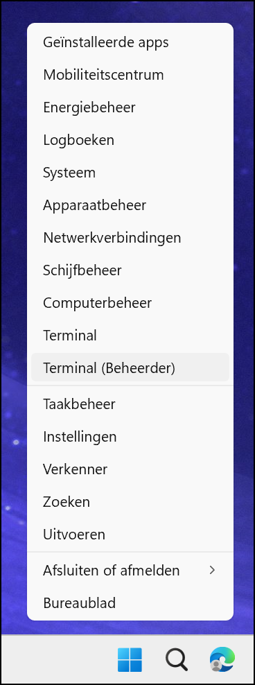Windows logo met rechtermuisknop 2