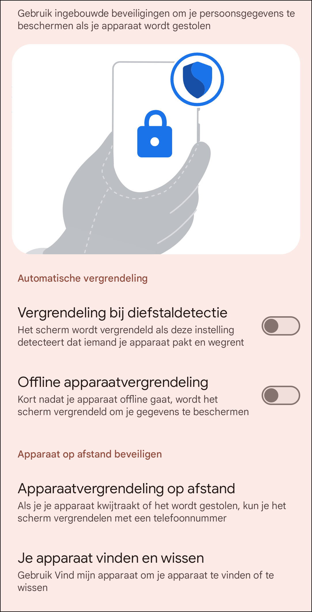 Theft security Android 15 2